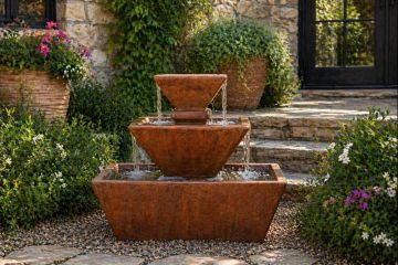 Tapered Concrete Water Fountain